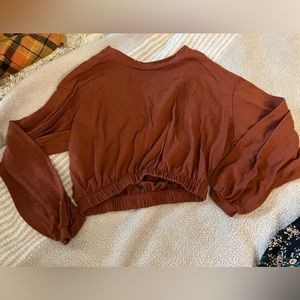 Very soft long sleeve crop top